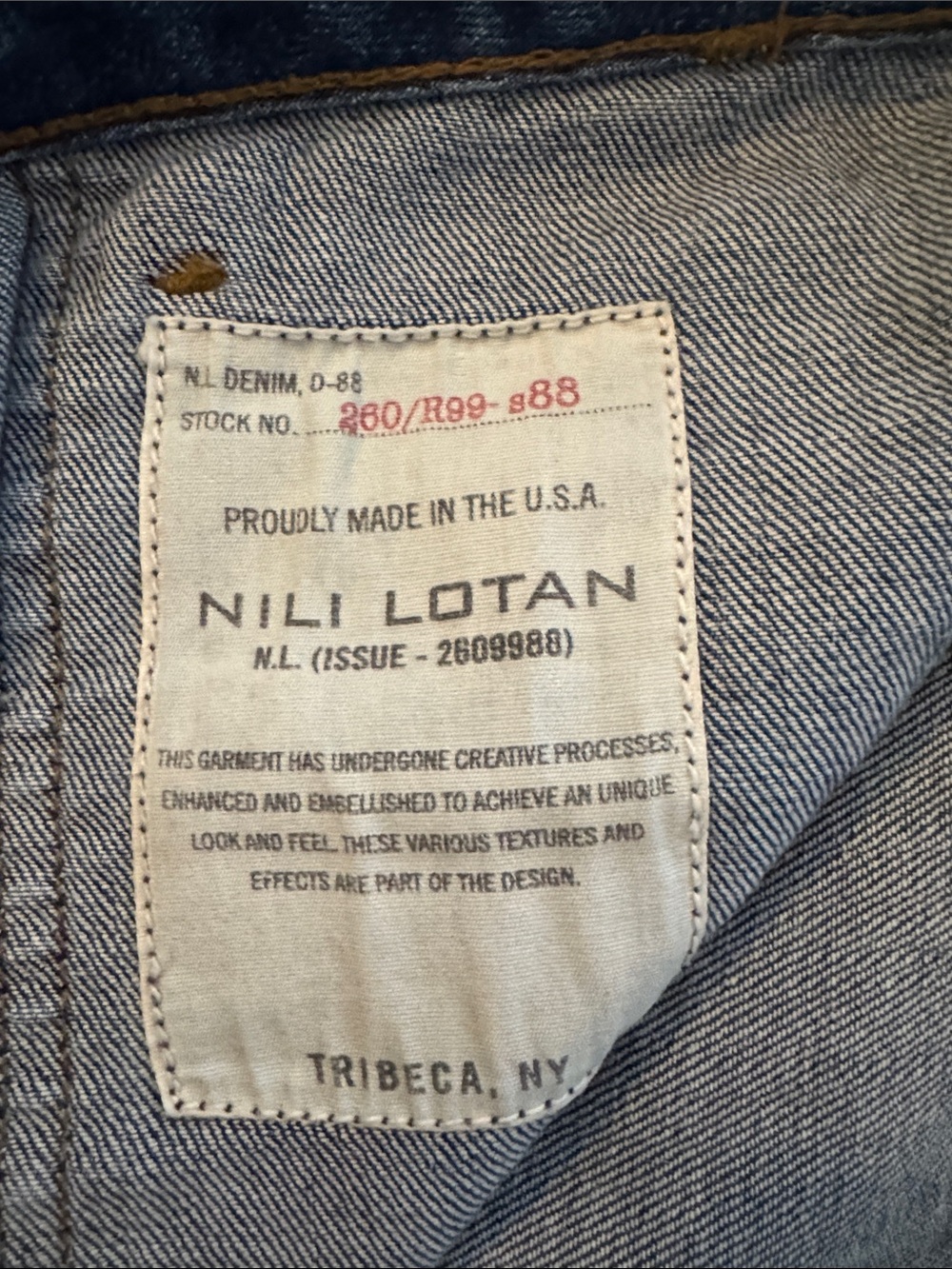 Nili Lotan Women's Blue Ankle-Cropped Denim Joggers - Picture 4 of 5